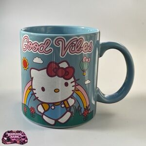 Hello Kitty Easter Good Vibes Mug Blue Rainbow Sanrio 20oz Coffee Cup New